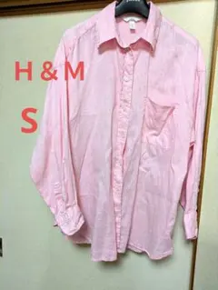 H&M リネンシャツ ピンク Sサイズのサムネイル