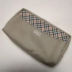 DAKS ポーチ ベージュ チェック柄のサムネイル