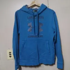 アンダーアーマー ブルー プルオーバー フード付きパーカー メンズSサイズ