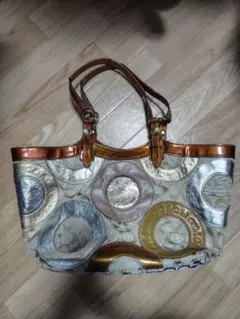 コーチ COACH トートバッグ マルチカラー ベージュ シグネチャー