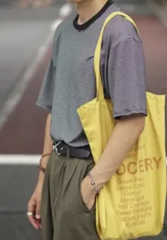 GROCERY ロゴ トートバッグ イエロー