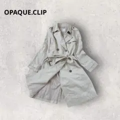 オペークドットクリップ トレンチコート ロング丈 ベルト付き きれいめ 通勤