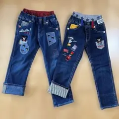 ミキハウスdouble.B クマ刺繍 長ズボン 110cm