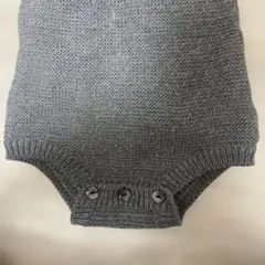 アオスタ　M グレー ニットロンパース 韓国子供服