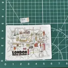 防水ステッカー ロンドン地図イラスト