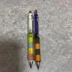 カラフル ストライプ 多機能ペン 2本セット