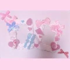 ホイップデコ B8 硬質ケース トレカケース ピンク メイド レース 萌 猫