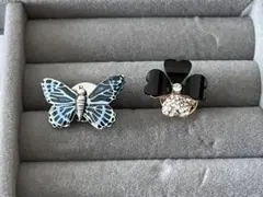 ブローチ　セット　クローバー　ビジュー　ピンクゴールド　バタフライ　蝶　セット