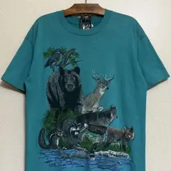 カナダ製 アニマルTシャツ 両面 シングルステッチ 80s 90s ビンテージ