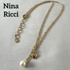 【Nina Ricci ニナリッチ】ハート パール ネックレス ゴールドカラーのサムネイル