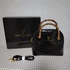 VALENTINO CHRITY 黒ハンドバッグ
