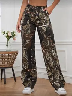 ジーンズ　デニム 迷彩　カモ 韓国 SHEIN