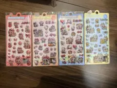 即発送キャラクターシール 4枚セットらぶぶ可愛い小学生大人気プレゼントギフト