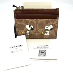 ラスト1点！☆新品☆COACH x PEANUTS スヌーピーカードケース&