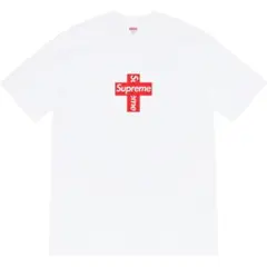 Supreme クロスBOX LOGOデザイン Tシャツ ホワイト　L