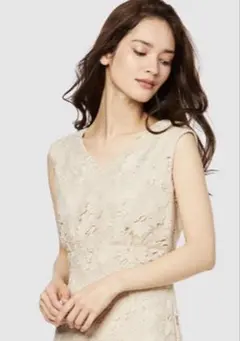 【超美品】LILY BROWN 総レースロングワンピース ベージュ