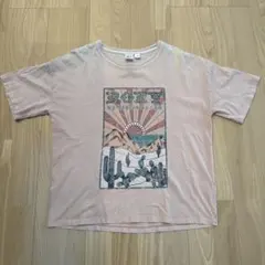 値下げ！ROXY グラフィックプリント Tシャツ ピンクベージュ