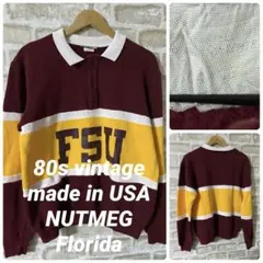 ビンテージ　80s NUTMEGスウェット　ナツメグ　フロリダ大学　襟付きのサムネイル