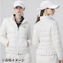 極美品 キャロウェイ 中綿ジャケット バック裾プリーツ 白 L - メルカリ