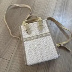 コンパクトショルダーバッグ ホワイト