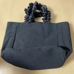 フリルハンドル トートバッグ ブラックのサムネイル