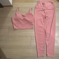Lee.che ヨガウェア 上下セット ピンク　Mサイズ