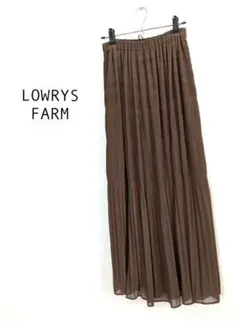 お値下げ◾️LOWRYS FARM◾️ ブラウン プリーツロングスカートFree