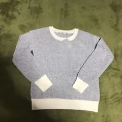 ef-de グレー/ホワイト 春物長袖セーター 新品タグ付き