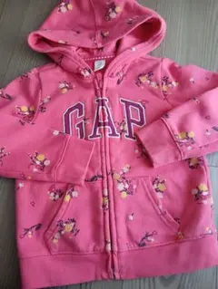 GAP ベビーギャップ 花柄 ジップアップパーカー ピンク　110cm 女の子
