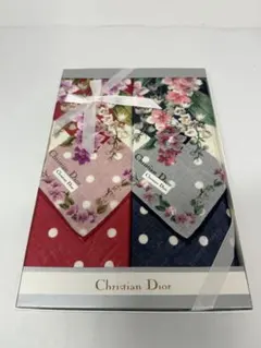 新品クリスチャンディオール ChristianDior 花柄ハンカチ 2枚セット