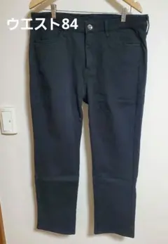 裏起毛 カジュアルパンツ 黒 ウエスト84 ①