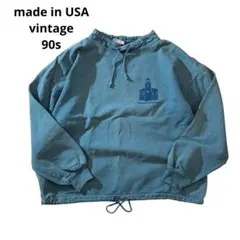 希少★ USA製 80s～90s ヴィンテージ ハイネック ドロー スウェット