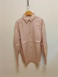 AURALEE ウールリサイクルポリエステルシアークローズシャツ ピンク シアー AURALEE ウールリサイクルポリエステルシアークローズシャツ ピンク