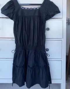 バーバリーブルーレーベル チェック切替 ワンピース 黒 38