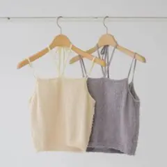 idem fringe cup in camisole グレー