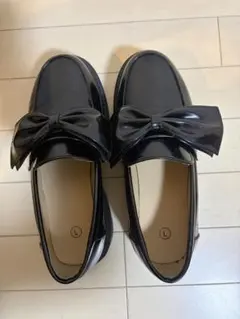 Shoes in Closet 軽量厚底 2段ソール ビッグ リボン ローファー