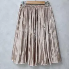 a.v.v standard プリーツスカート S シャンパンピンク 光沢のサムネイル