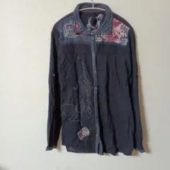 Desigual 刺繍入り長袖シャツ　デグシアル　L 2wayのサムネイル