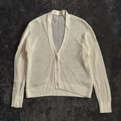 美品 ユニクロ メッシュ ショート カーディガン