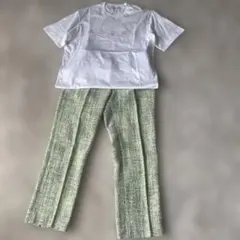 美品M Fil イージートラウザーズ グレーイエロー