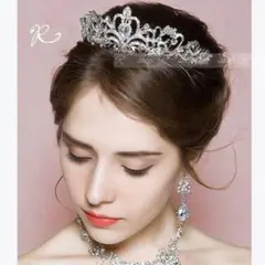 f☆ティアラ ウェディングヘッドドレス ヘアアクセサリー ブライダルピース髪飾り