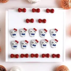 〈新品未使用〉ネイルパーツ　ハローキティ パーツセット♡ リボン　20個