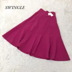 未使用タグ付き SWINGLE スウィングル ロングスカート フレア M ピンクのサムネイル