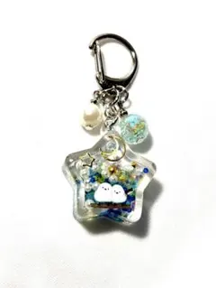 シマエナガチャーム　シャカシャカチャーム　ハンドメイドチャーム　レジンチャーム