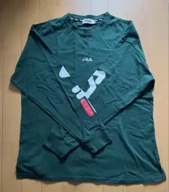 FILA 長袖Tシャツ　ダークグリーン Mサイズ