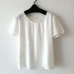 anysis♥半袖シフォン袖レースプルオーバー袖♥Мサイズ♥美品送料込み