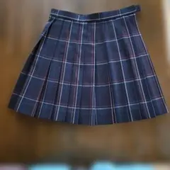 CONOMi　ネイビーとレッドのチェック プリーツスカートのサムネイル