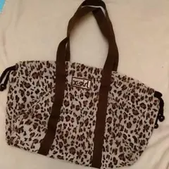 X-girl ヒョウ柄2wayトートバッグ 巾着型バッグ