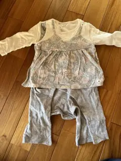 ロンパース・カバーオール 花柄セット 80