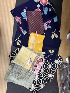 浴衣3枚 半幅帯2本 兵児帯1本 プチへこ1本 三分紐2本 9点セット